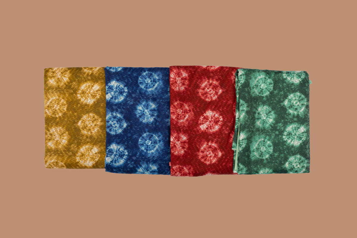 Rangrez Printed Chanderi Suit with woven chanderi duppatta & plain bottom – Mustard