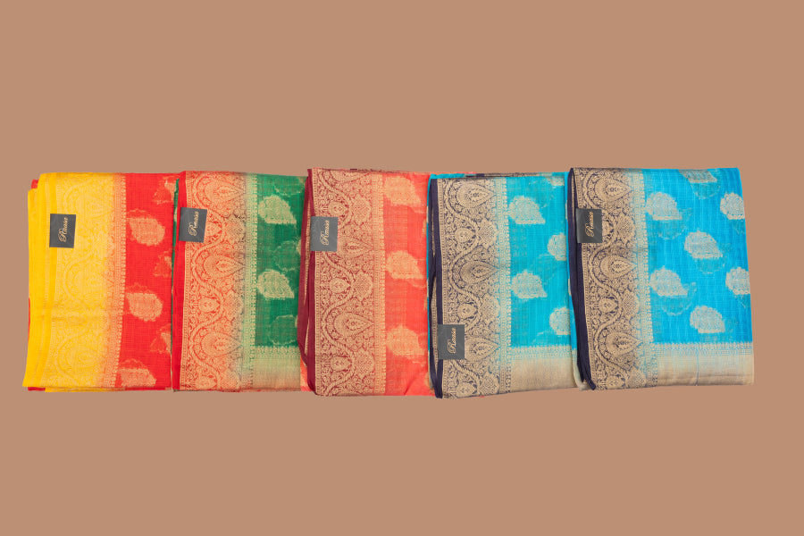 Kanak Banarasi Chanderi Silk with border