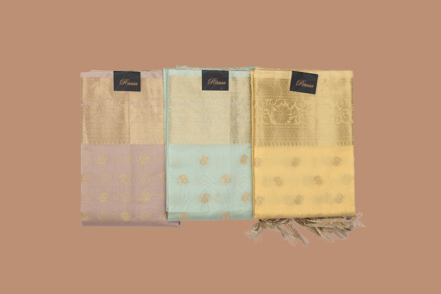 Gulbahar Woven Chanderi Suit with Woven Chanderi duppatta & plain bottom