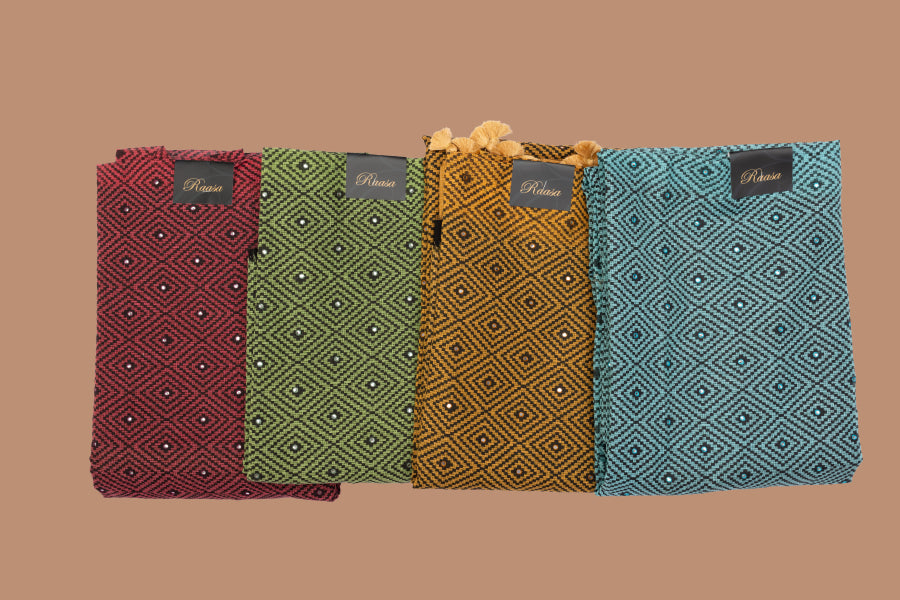 Vasanti Woven Chanderi Suit with chanderi duppatta & cotton bottom – Maroon