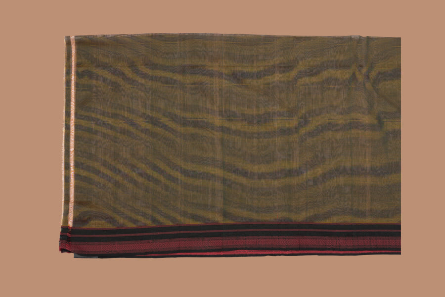 Gulbahar Maheswari with maroon border – Moss Green