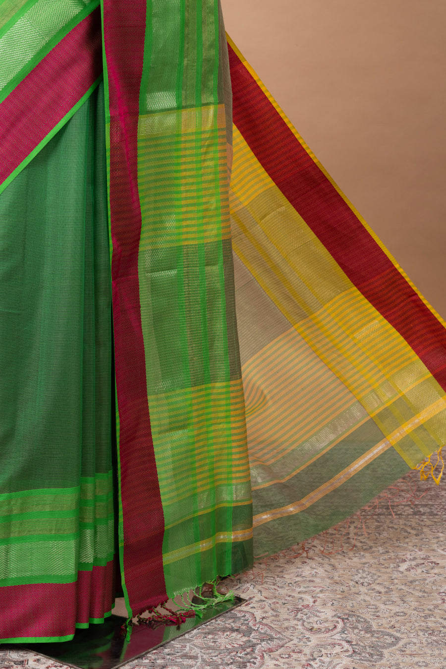 Surabhi Maheswari with border – Dark Green