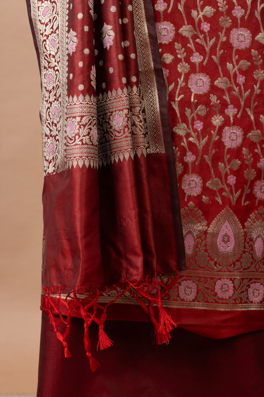 Kanak Woven Chanderi Suit with woven chanderi duppatta & plain bottom