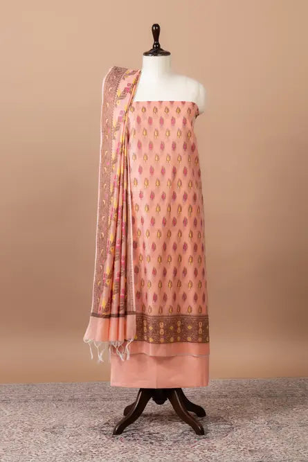 Vasanti Woven Chanderi Suit with Woven Chanderi duppatta & plain bottom