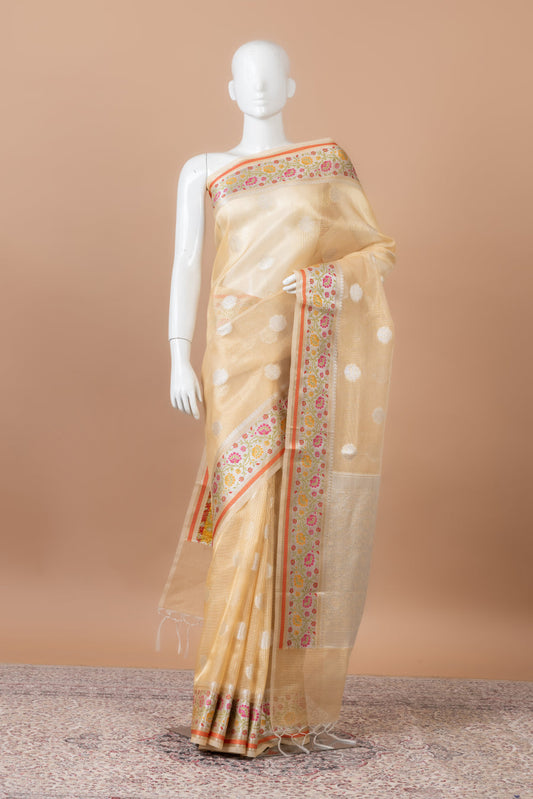 Tarang Banarasi Tissue Floral Border