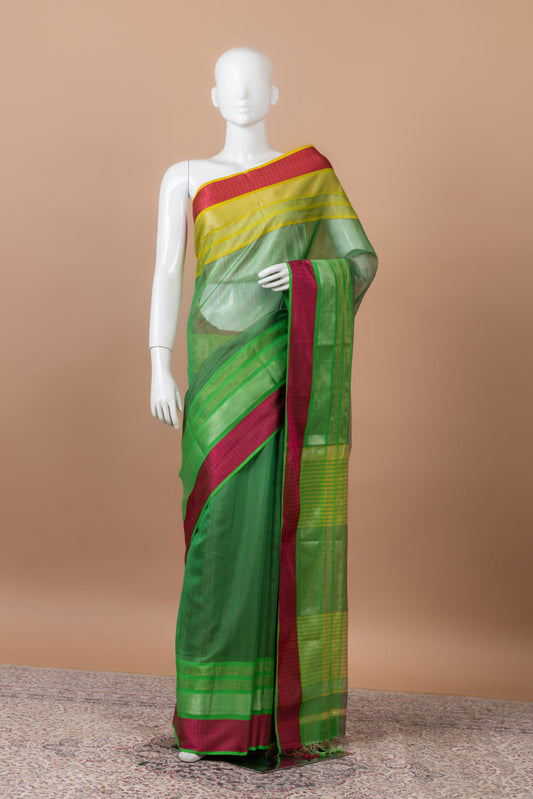 Surabhi Maheswari with border – Dark Green