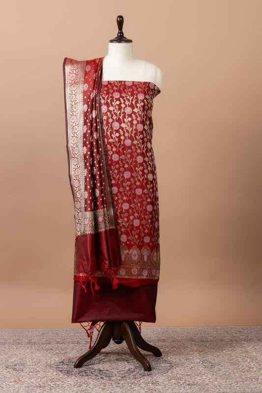 Kanak Woven Chanderi Suit with woven chanderi duppatta & plain bottom