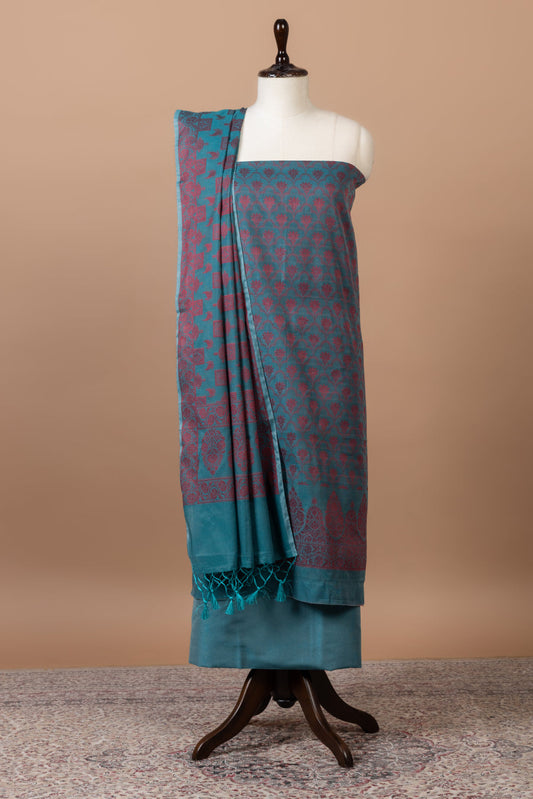 Kumud Woven Chanderi Suit with Woven Chanderi duppatta & plain bottom